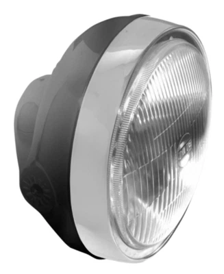 EMGO 60/55W Black Chrome Side Mount 7" Motorcycle Headlight 20010819 - Image 1 of 4