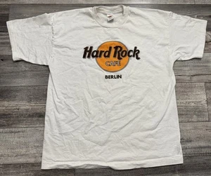 Vintage Hard Rock Cafe Berlin Shirt Mens Sz XL White Short Sleeve Single Stitch - Picture 1 of 8