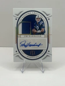 2023 Panini National Treasures Lasting Legacies Jim Harbaugh #05/10 No. LLE-JHA - Imagen 1 de 2
