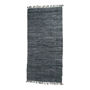 Alfombra de cuero para chimenea, alfombra resistente al fuego, azul gris - Imagen 1 de 8
