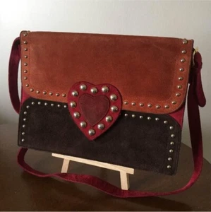 VINTAGE YSL YVES SAINT LAURENT Brown Suede Shoulder Bag AB - Picture 1 of 24