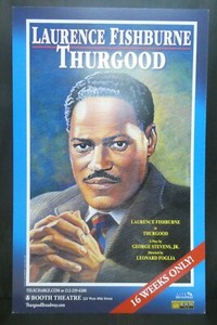 Laurence Fishburne Thurgood Theater Broadway Window Card Poster 14" x 22"