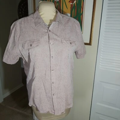 Camisa informal con botones Structure ajustada para hombre talla XL estampado floral púrpura  Foto 1 de 4