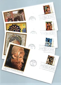 2011 Romare Bearden artist collages Sc 4566-4569 FDC aet of 4 Fleetwood cachets - Picture 1 of 3