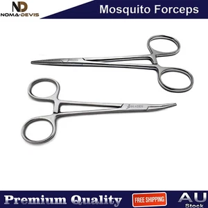 Hemostat Mosquito Clamps Forceps Straight & Curved Dental Surgical Artery Pliers - Picture 1 of 4