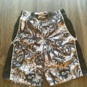 Old Navy Boys Black Dragon Swim Suit Trunks Board Shorts sz Large 10-12 EUC B23 - Picture 1 of 6