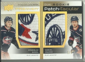 2023-24 UPPER DECK PREMIER SVOZIL - KNAZKO DUAL ROOKIE PATCH-TACULAR GOLD 1/5 - Bild 1 von 2