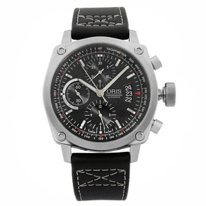 Oris BC4 Chronograph Steel Black Dial Watch 01 674 7616 4154-07 5 22 58FC - Picture 1 of 6