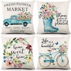 Spring Pillow Covers 18x18inch Throw Pillow Case Set Of 4, Farmhouse3128