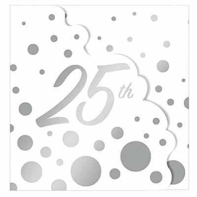 Creative Converting Shindigs Silver Anniversary Invitations Party Supplies, Mult Foto 1 de 2