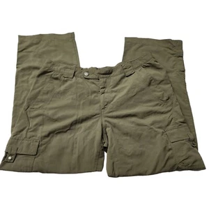 Columbia Sportswear Titanium Cargo Convertible Olive Green Pants 16 Long - Picture 1 of 8