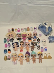 Lol Suprise Doll Toys Lot Cozy Coupe Trailer 16 Dolls 2 Pet Cats 20 Cups & More - Picture 1 of 7