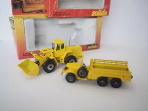 Pair Solido Toner Gam Dodge 6x6 Truck #2007 + Grader #3104 Construction - Picture 1 of 9