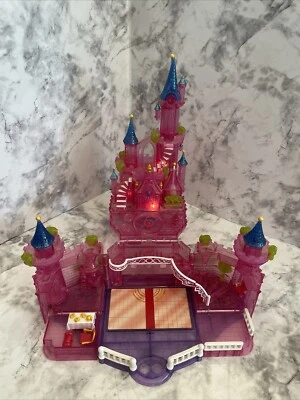 Vintage Polly Pocket Bluebird 1995 Disney Cinderella’s  Pink Castle Lights As Is - Image 1 of 4
