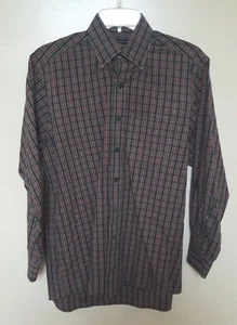 Club Room Green Red Plaid Long Sleeve Wrinkle Resistant Dress Shirt 15 32/33 - Picture 1 of 3