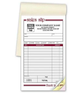 1000 Verkaufsbücher / mittelgroß 4,187" x 7" / 2-teilig / Nebs Deluxe # 2500 - Bild 1 von 1