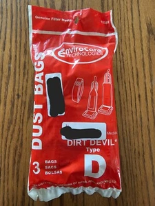 Envirocare Dirt Devil Type D Vacuum Bags - Qty 3 pack - Foto 1 di 1