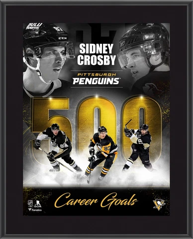 Sidney Crosby Pittsburgh Penguins 10" x 13" 500 Goals Sublimated Plaque Cover