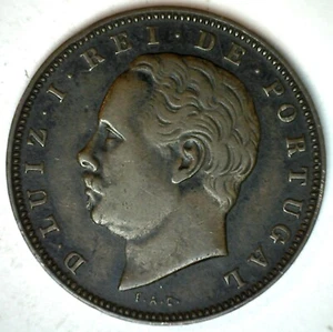 1882 10 Reis Portugal Copper Extra Fine Coin Portuguese Circulated XF - Picture 1 of 2