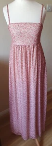 Miss Selfridge Long Pink Floral Dress Size 8 - Picture 1 of 13