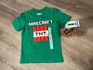 Minecraft TNT Block Flip Sequins Boys T-shirt, Jelly Bean Green Size 4, 6. 8, 10 - Picture 1 of 11