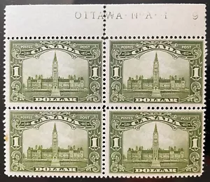 BroadviewStamps Canada #159 MNH VF Plate block of 4 w top inscription CV$5200+ - Picture 1 of 2