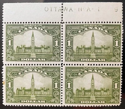 BroadviewStamps Canada #159 MNH VF Plate block of 4 w top inscription  CV$5200+ - Image 1 of 2