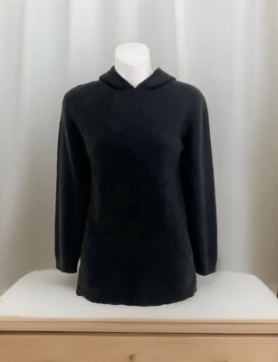 Suéter con Capucha Vintage LILLY PULITZER Cashmere Elástico Talla M Negro Bolsillo Foto 1 de 4