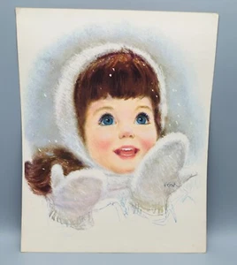 Francis Hook Ad Magazine Print "Snow Girl" Northern Bath Tissue 1960's - Picture 1 of 14