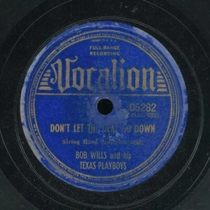 78tk-hillbilly-VOCALION 05282-Bob Wills-(Don't let the deal go down/Drunkard Bls - Imagen 1 de 2