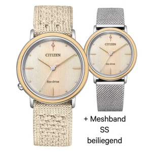 Citizen Eco Drive EM1006-40A Elegant Ladies Stainless Steel Solar Watch New - Picture 1 of 1