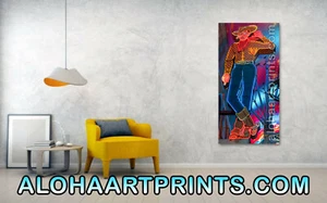 Vegas Vic Pioneer Club Fremont Street Slim Las Vegas Fine Art Print 18 by 36 - Picture 1 of 12