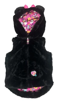 *Chaleco con capucha de piel sintética para niñas pequeñas Disney Store talla 4 Foto 1 de 4