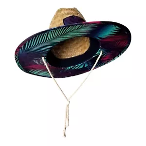 PUGS Straw Shade Hat In Hawaiian Palm Leaf - Size One Size - Picture 1 of 8
