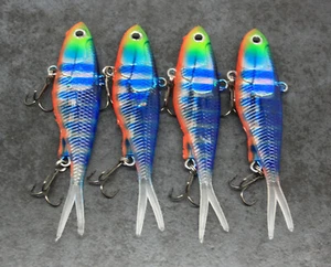 Soft Plastic Vibe Lures x4, 115mm, Soft Vibes vib blade trazo transam - Picture 1 of 5