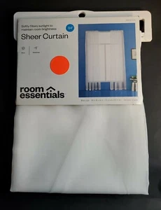One (1) ROOM ESSENTIALS™ Sheer Window Curtain Panel 60" W x 84" L - NIP - Picture 1 of 5