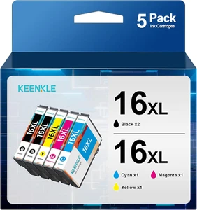 5-Pack 16XL Cartucce Compatibili per Epson 16 XL Multipack per WF-2510 WF-2630 W - Foto 1 di 12
