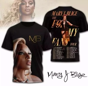Mary J Blige For My Fans My Fans Tour 2025 3D T-Shirt - Picture 1 of 2