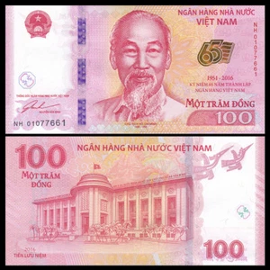 Vietnam 100 Dong, 2016, Pick#125, Commemorative 65th, UNC - Picture 1 of 1