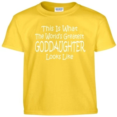 Camiseta Worlds Greatest GODDAUGHTER Niñas Niños y Adultos Camiseta Camiseta Foto 1 de 3