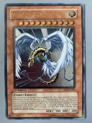 YuGiOh ENGLISH WINGED KURIBOH LV10 CRV-EN005 ULTIMATE RARE 1ST EDITION (PLAYED) - Image 1 of 2