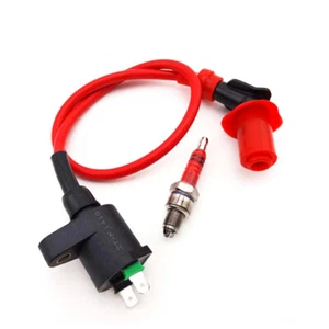 Red Ignition Coil A7TC Spark Plug For Eton Viper 50 70 90 RXL50 RXL70 RXL90 ATV - Foto 1 di 5