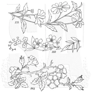 TIM HOLTZ CLING STAMP "EMBROIDERY" CMS486 STAMPERS ANONYMOUS 2024 NEW RELEASE! - Picture 1 of 8