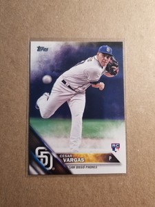 2016 Topps Update #US289 Cesar Vargas Rookie - SAN DIEGO PADRES 