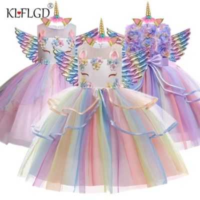 Vestido De Unicornio Para Niñas Disfraces Princesas Disfraz De Fiesta Cumpleaños - Изображение 1 из 4