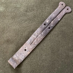 Antique Large Hinge Hand Forged Barn Door Farmhouse - Picture 1 of 15