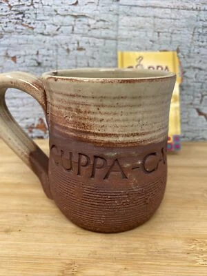 Taza de cerámica esmaltada de arcilla Mud Works EE. UU. Taza de pastel Estudio Arte Firmado Hecho - EE. UU. Foto 1 de 4