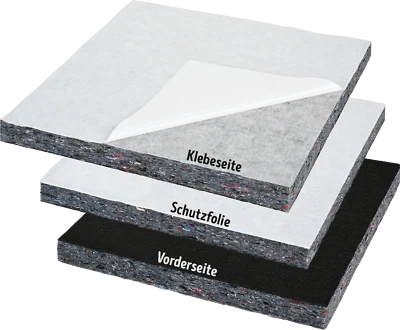 Dämmung 15mm selbstklebend Schalldämmung Türdämmung Dämmvlies Dämmmatte Auto KFZ - Bild 1 von 4