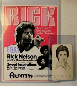 Rick Nelson Concert Handbill 1979 with bonus 1977 promo card - Picture 1 of 2