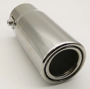 55 mm SPORTS Exhaust Muffler Universal Steel Tail Pipe Trim Tip Racing sound - Picture 1 of 4